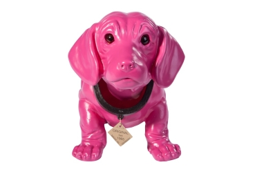 Wackeldackel lackiert groß pink 29cm - mit Echtheits-Zertifikat